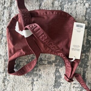 Baggu Small Crescent Maroon Crossbody Bag